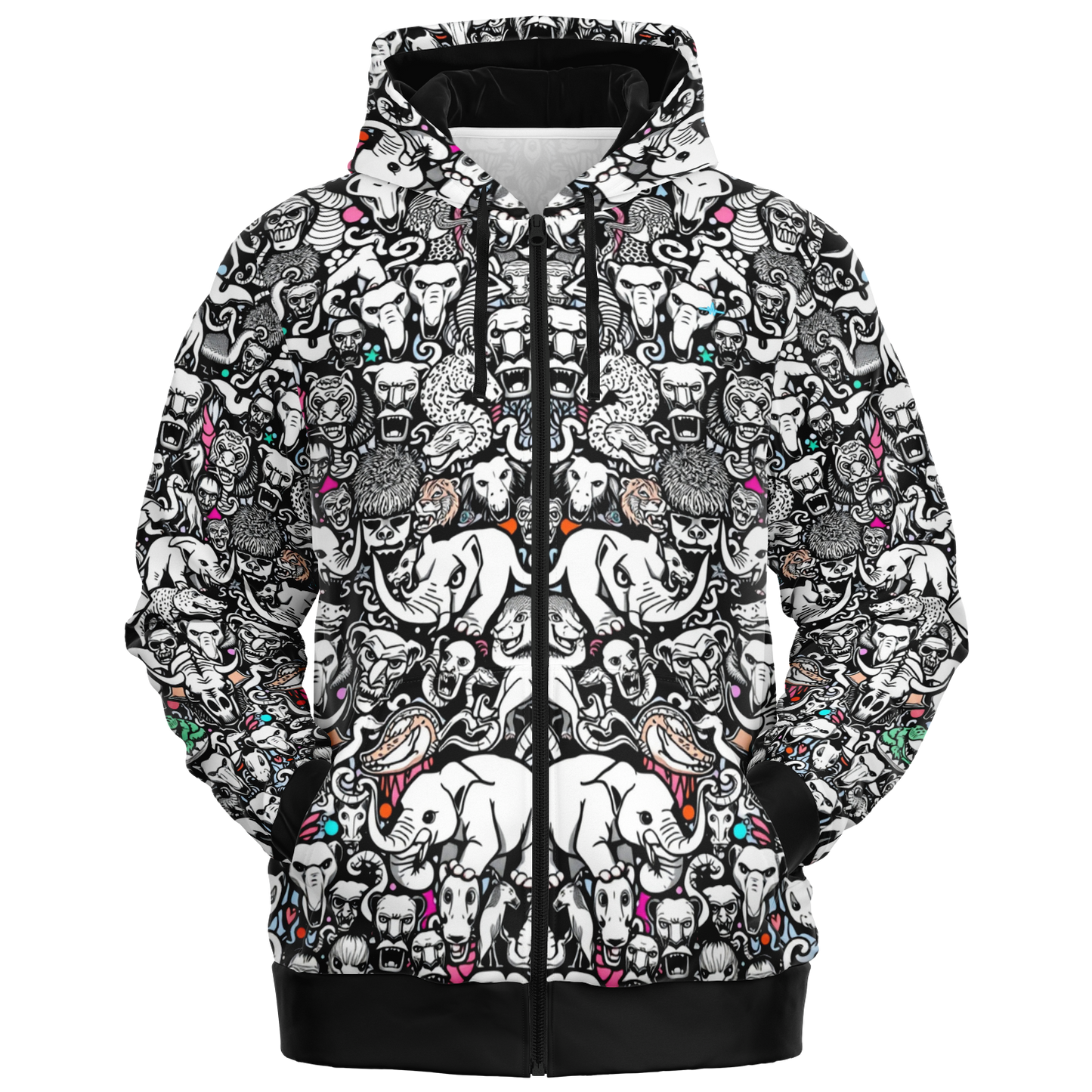 Cloudform zip-up hoodie - ANIMALS!