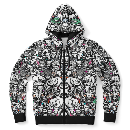 Cloudform zip-up hoodie - ANIMALS!
